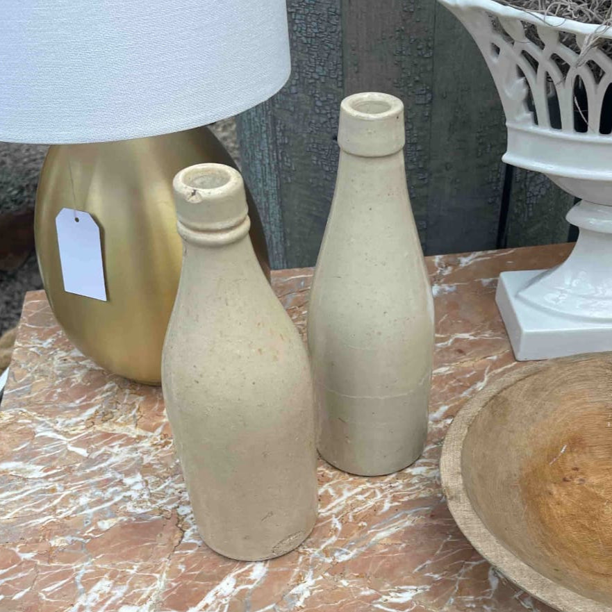 Antique French Glazed Stoneware Bottle Normandy