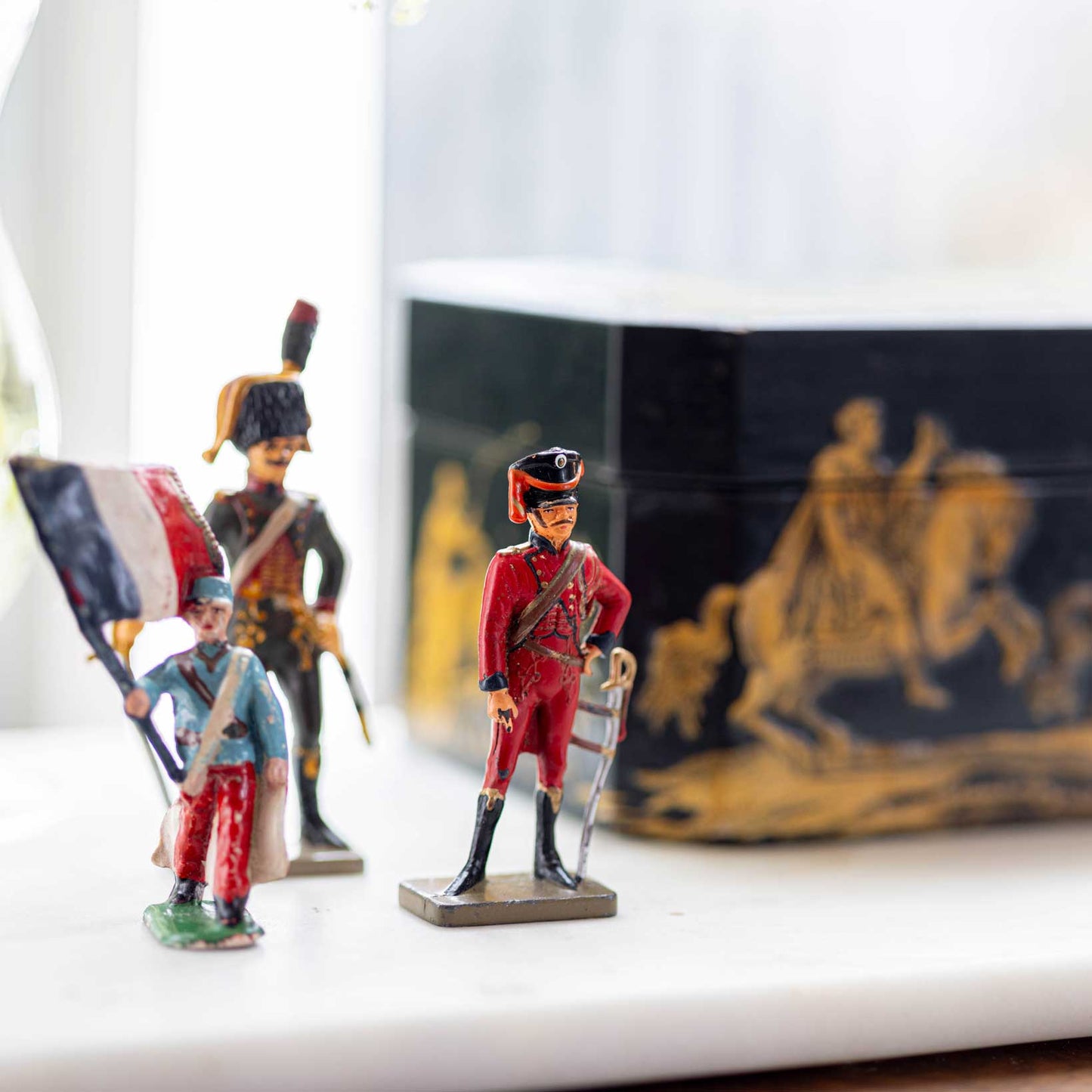 delightfully hand-painted, metal Starbux toy soldiers