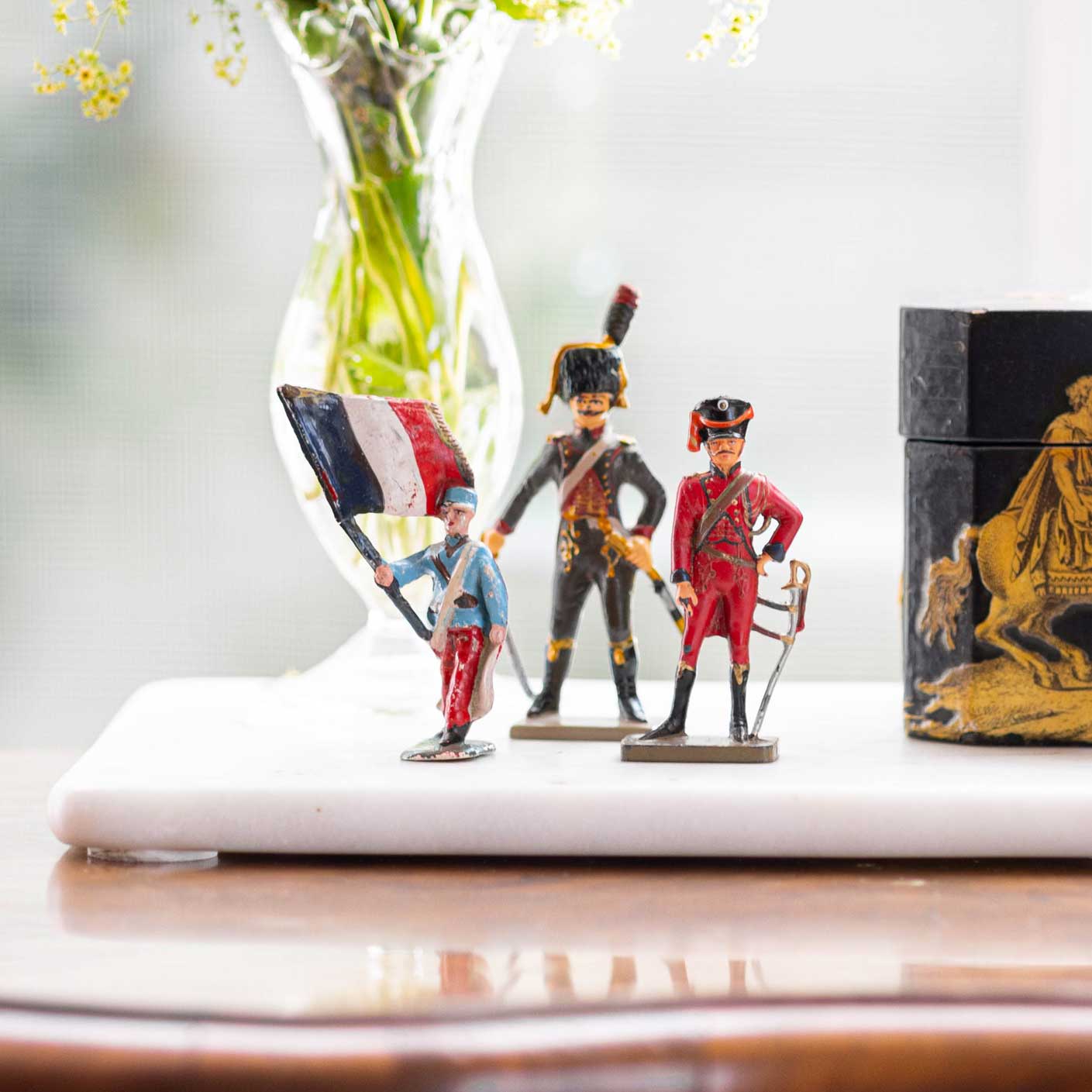 delightfully hand-painted, metal Starbux toy soldiers