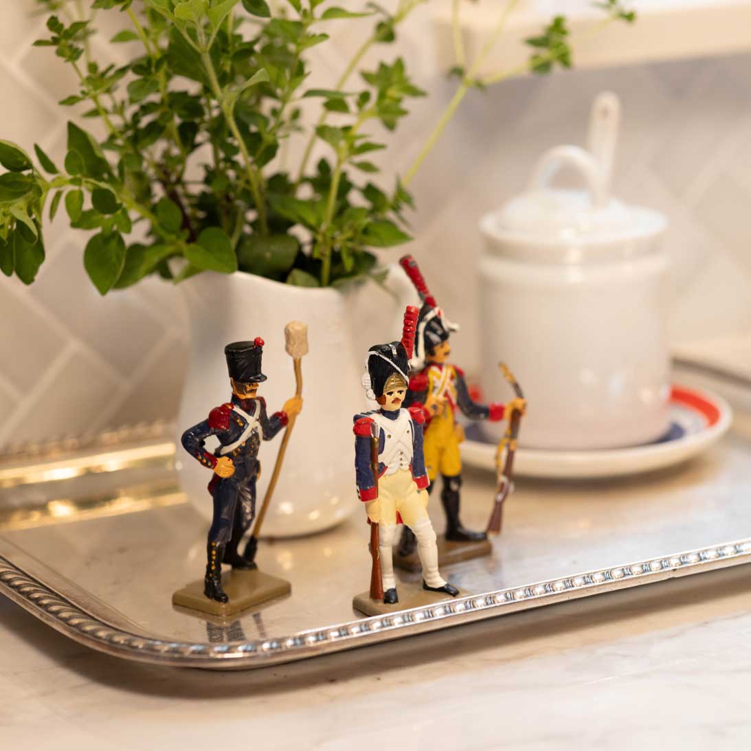 delightfully hand-painted, metal Starbux toy soldiers