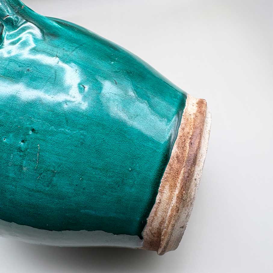 French Green Glazed Pitchers | Antique & Handmade Pottery | Trouver