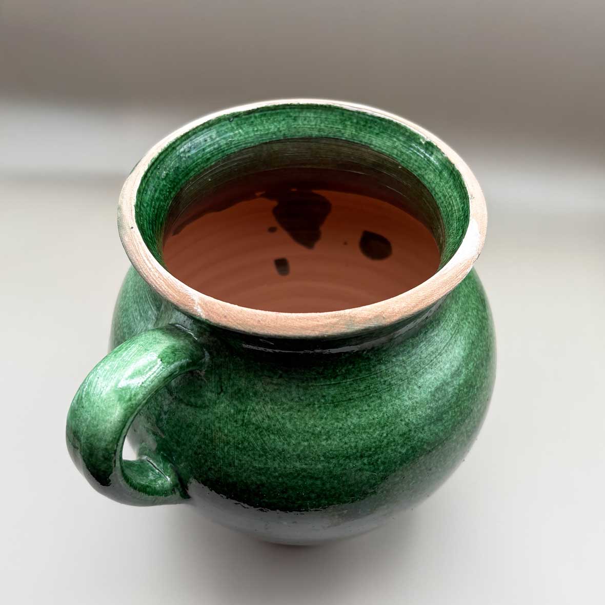 French Green Glazed Pitchers | Antique & Handmade Pottery | Trouver