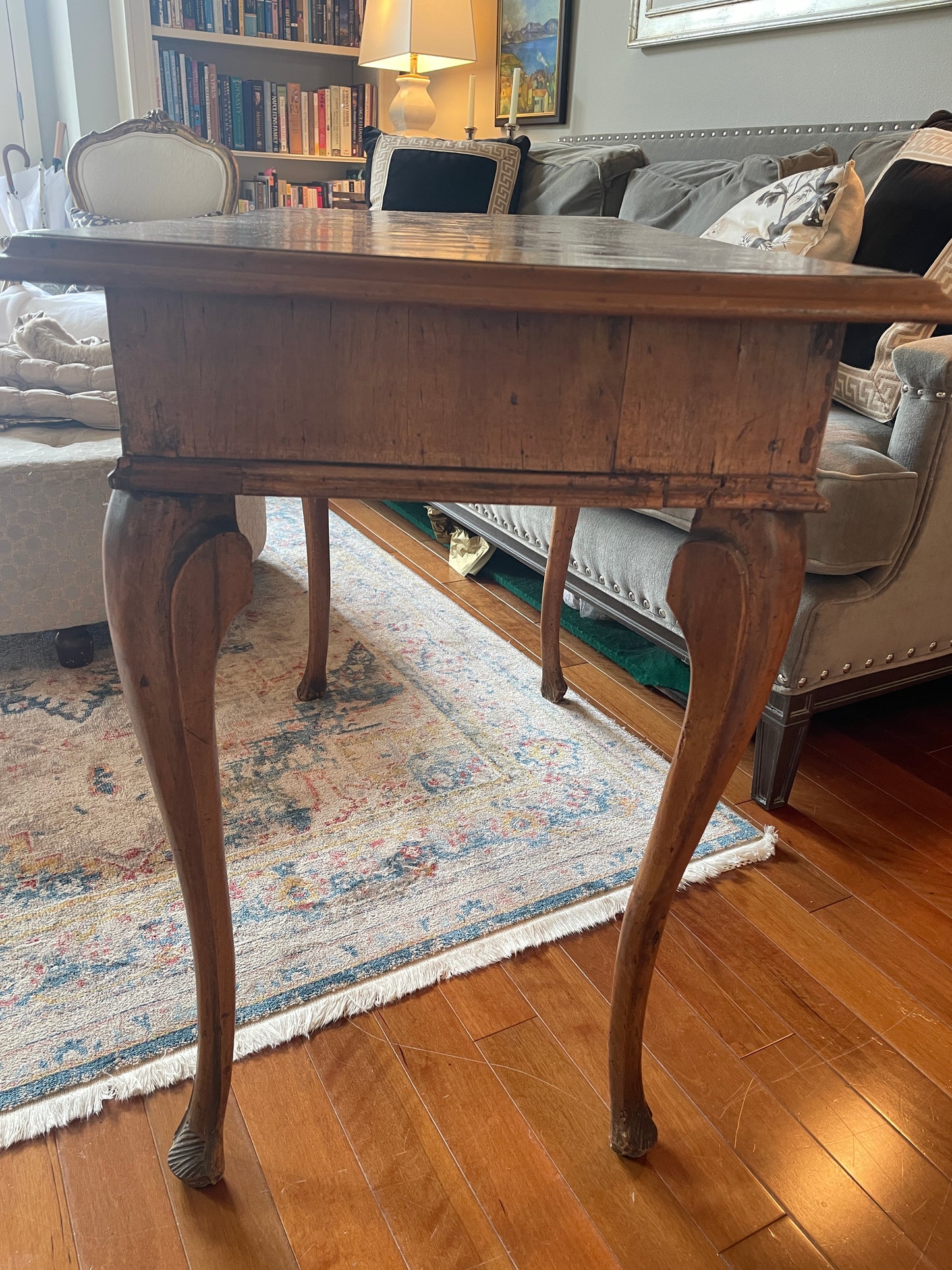 Exquisite Louis XV inspired Northern Italian parquetry side table, c. 1770