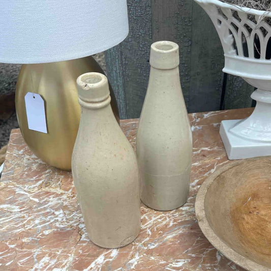 Antique French Glazed Stoneware Bottle Normandy