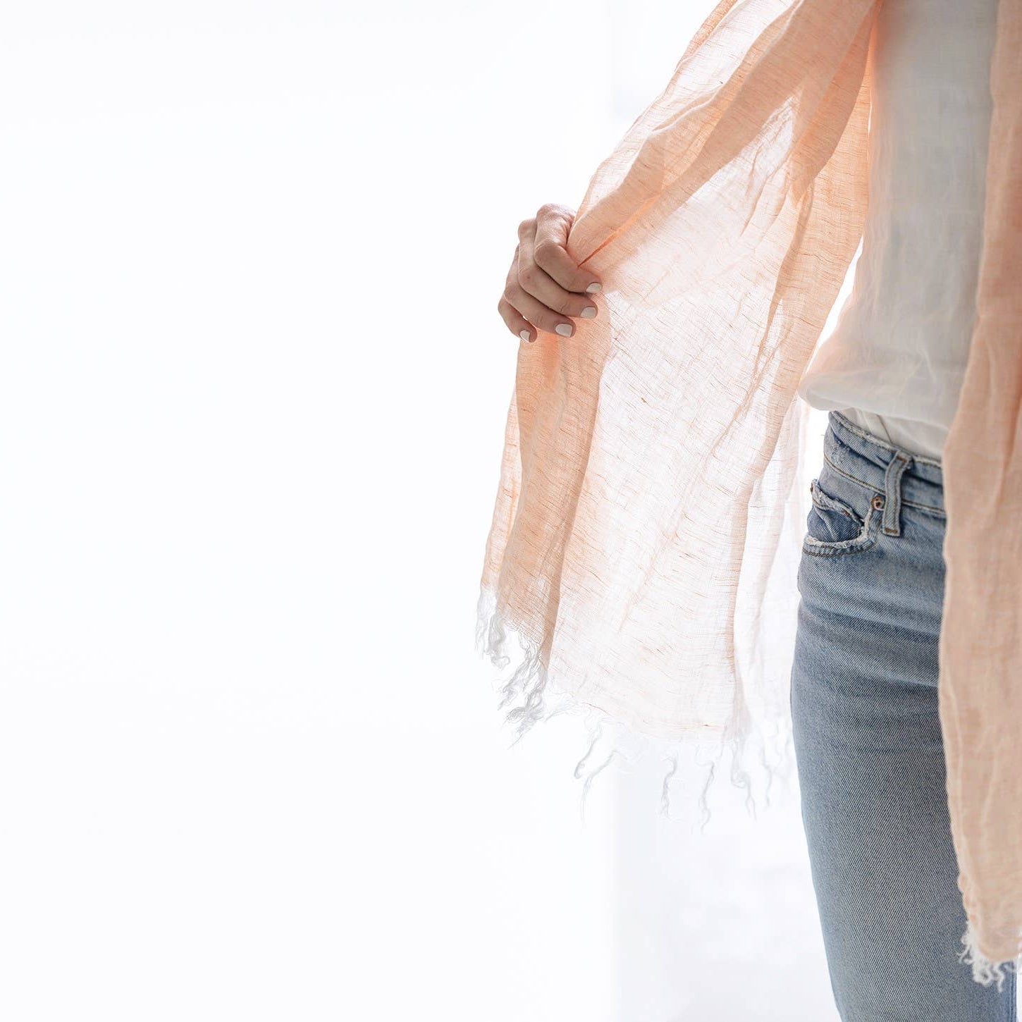 Linen Summer Scarf | Featherlight Shawl | Trouver
