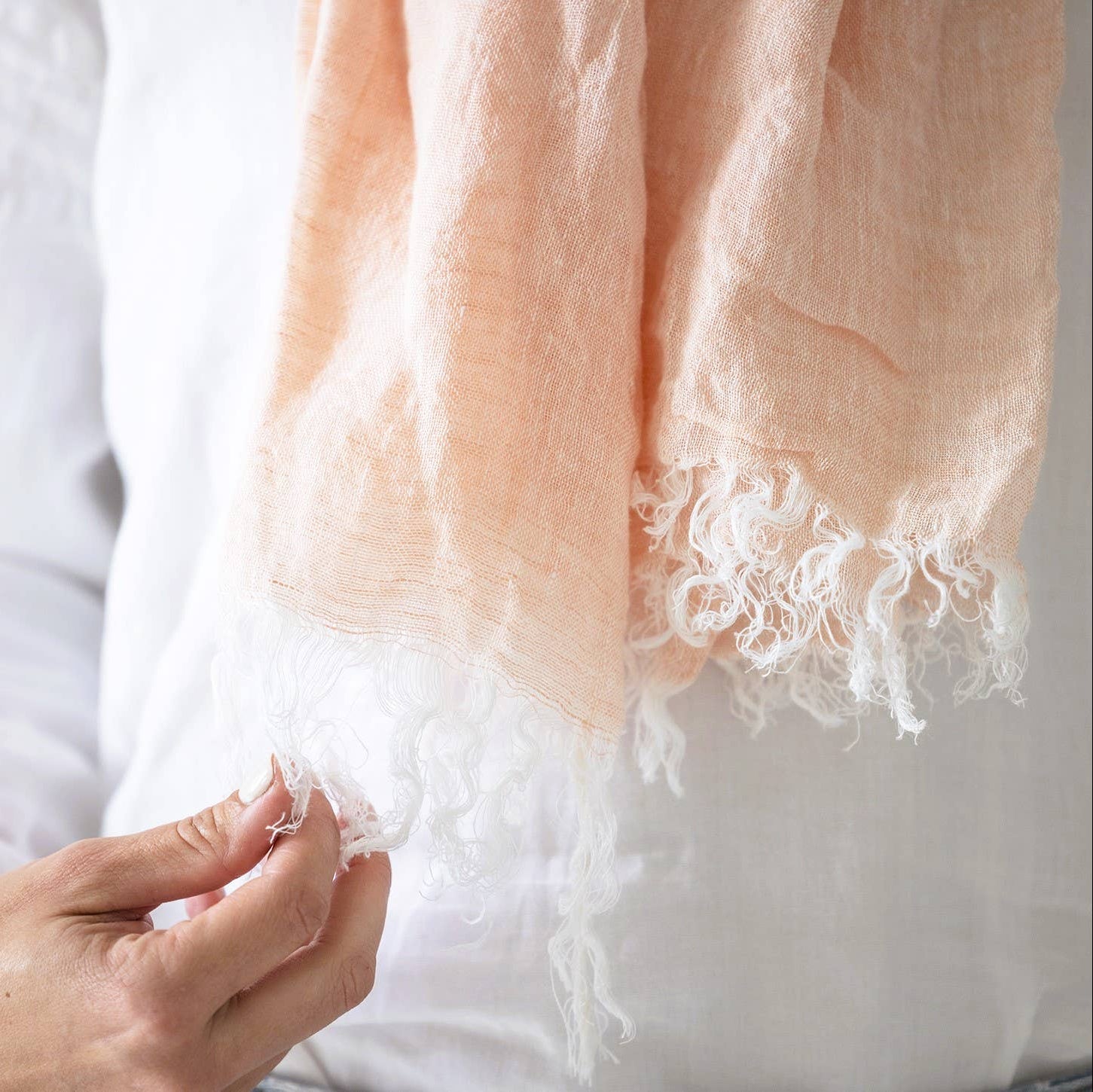 Linen Summer Scarf | Featherlight Shawl | Trouver