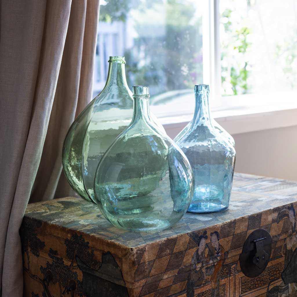 French and European Handblown Antique Demi Johns Dames Jeanne