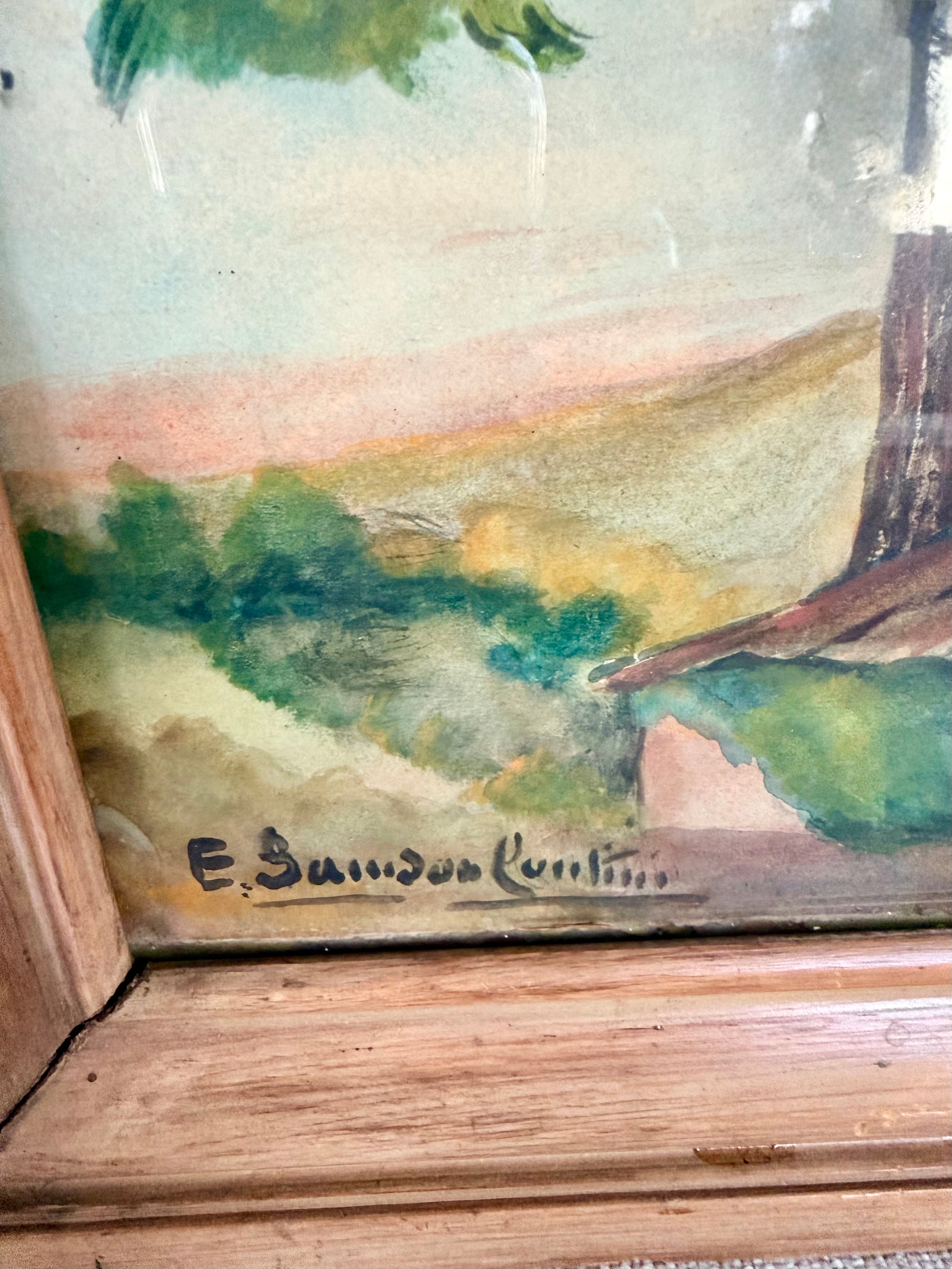 Watercolor of Lyon Countryside c. 1920