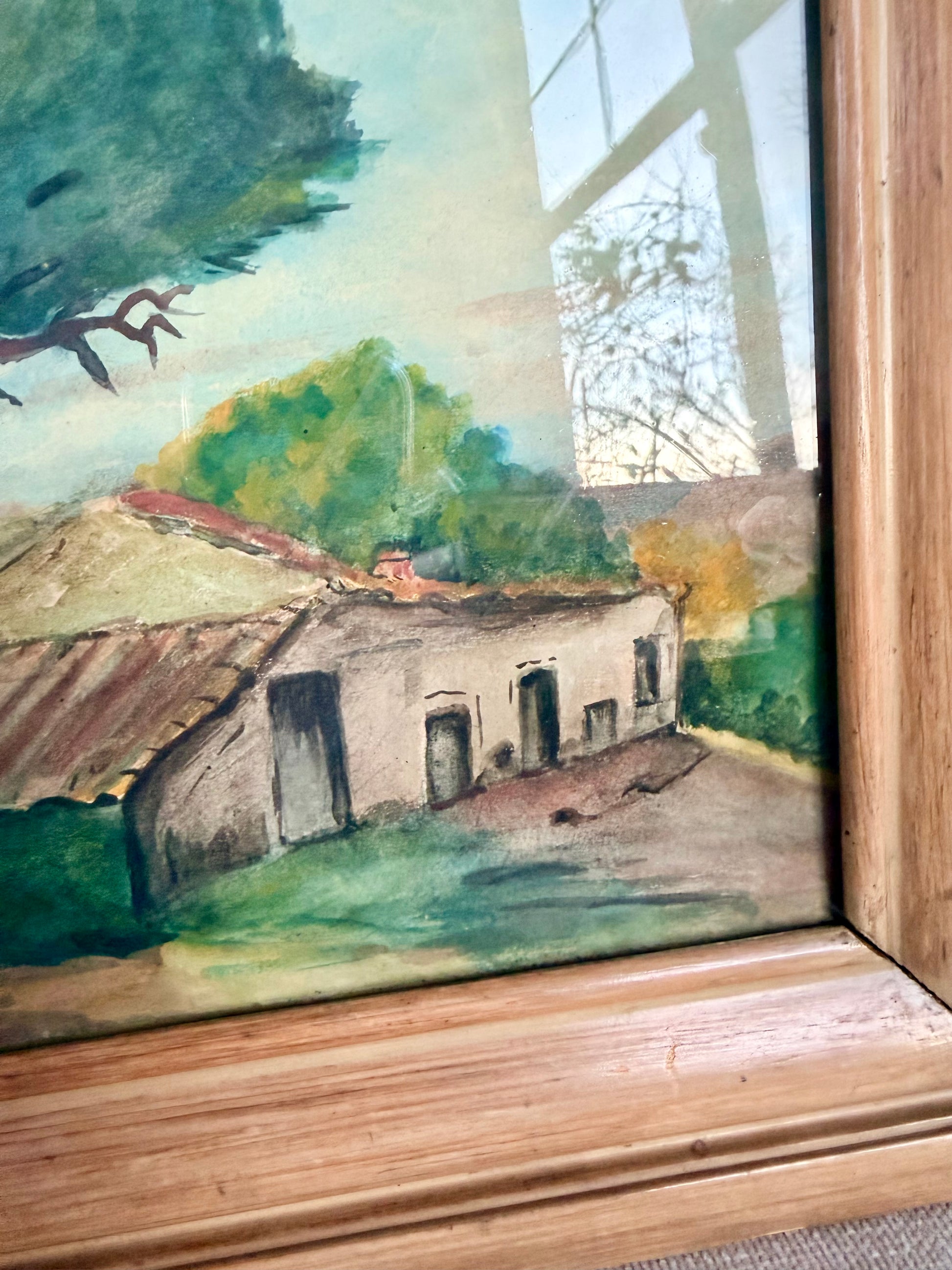 Watercolor of Lyon Countryside c. 1920