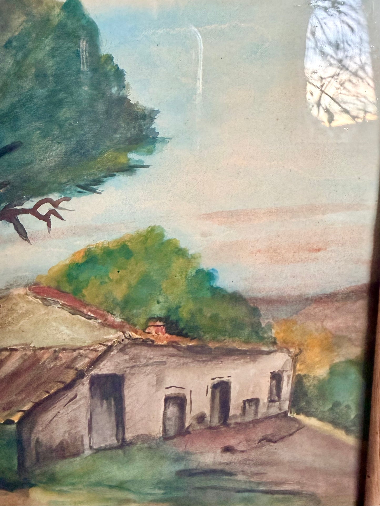 Watercolor of Lyon Countryside c. 1920