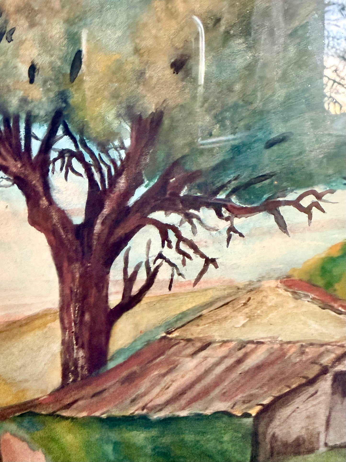 Watercolor of Lyon Countryside c. 1920