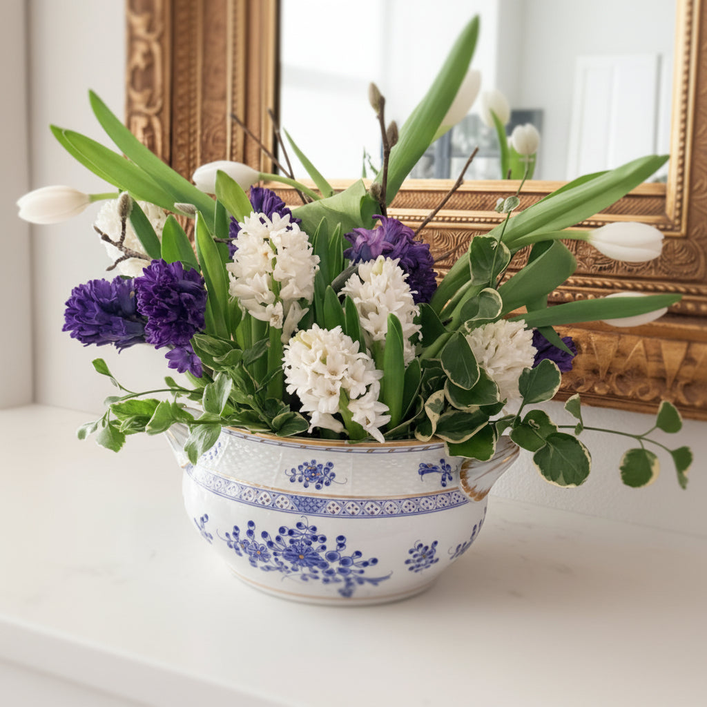 Herend Blue Garden Soup Tureen Compote