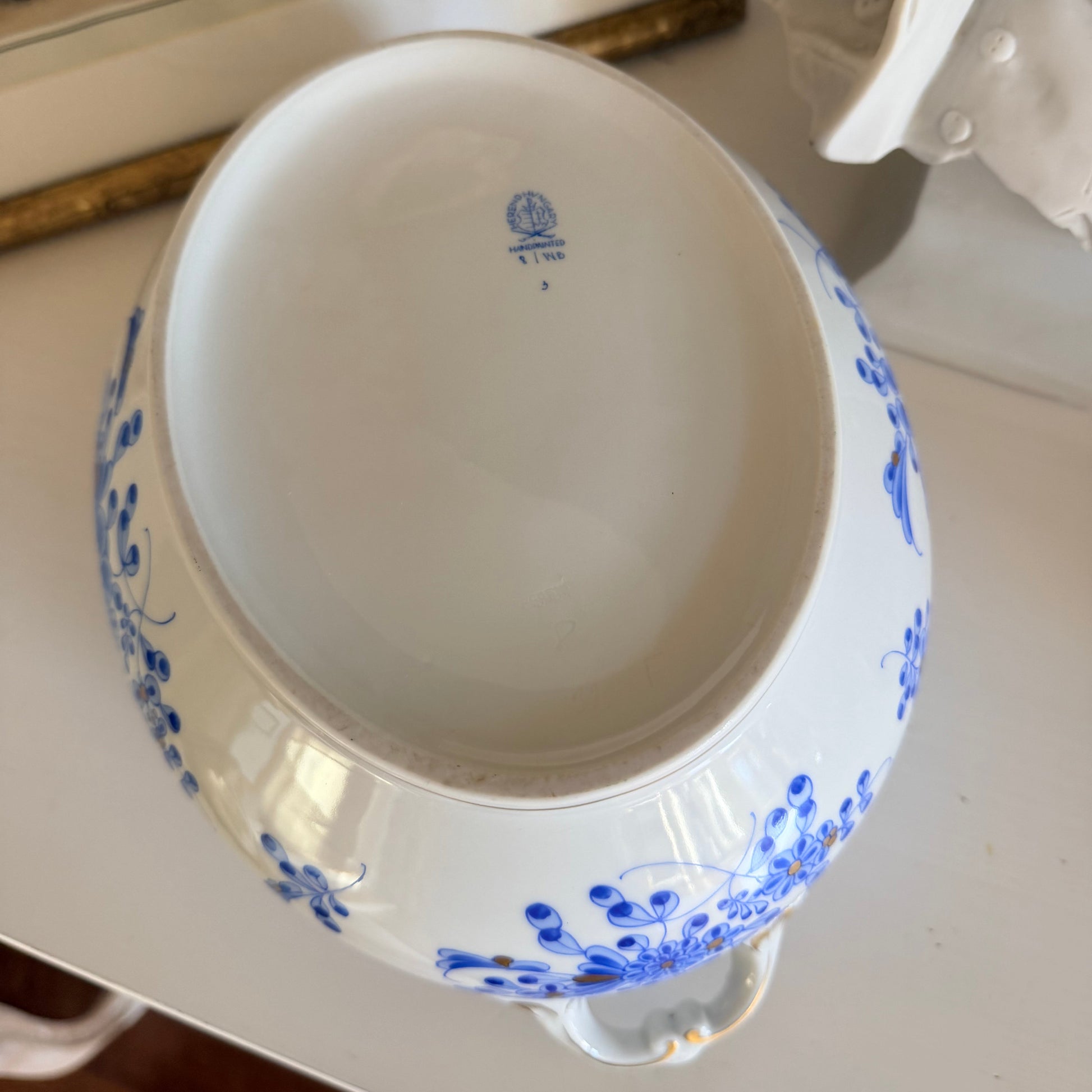 Herend Blue Garden Soup Tureen Compote