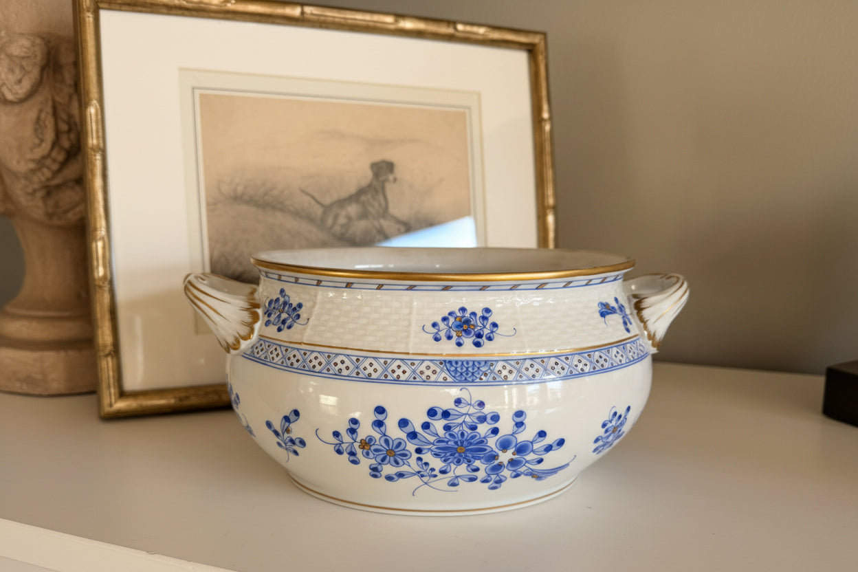 Herend Blue Garden Soup Tureen Compote