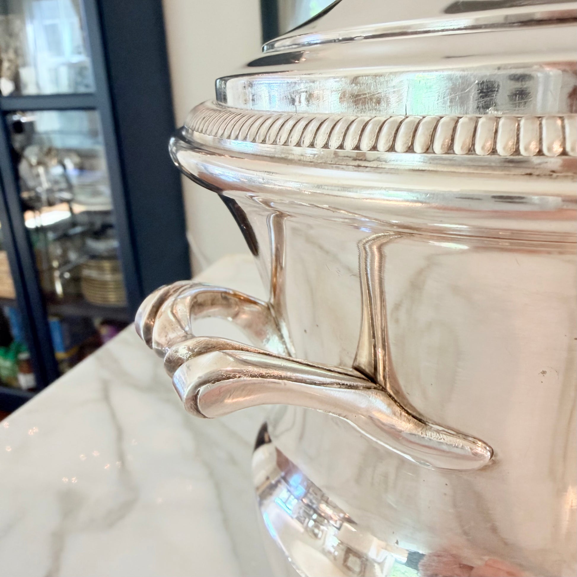 Antique French Silver Plate Ice Bucket | Art Deco Barware from Rouen, c. 1920s–1930s