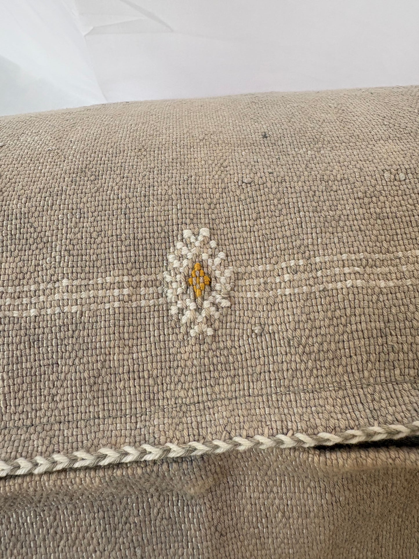 Moroccan Handmade Woven Embroidered Pillows - Feather & Down Inserts