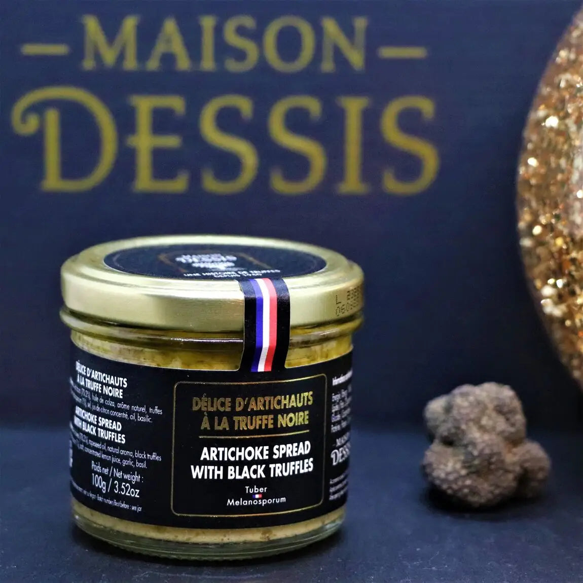 French Gourmet Gift Box Taste of France | Luxury Food Hamper | Trouver | Black Perigord Truffle Tuber melanosporum Artichoke Spread with Black Truffles Maison Dessis 
