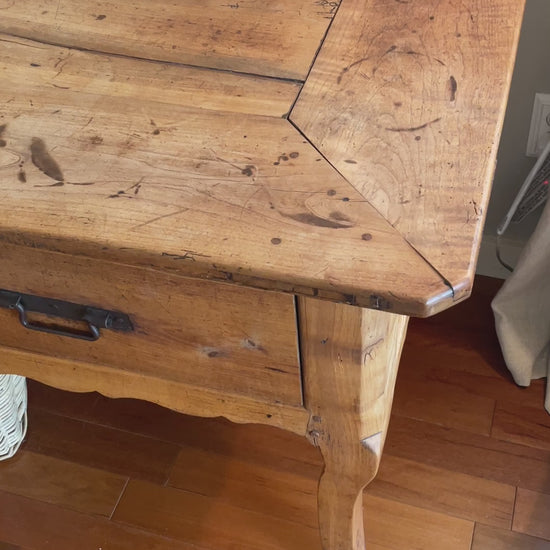 18th C. Louis XV Provencal 2 Drawer Desk Writing Table Baker's Table