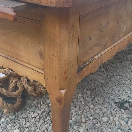 18th C. Louis XV Provencal 2 Drawer Desk Writing Table Baker's Table