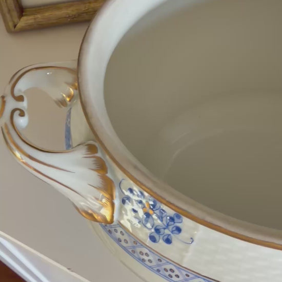 Herend Blue Garden Soup Tureen Compote