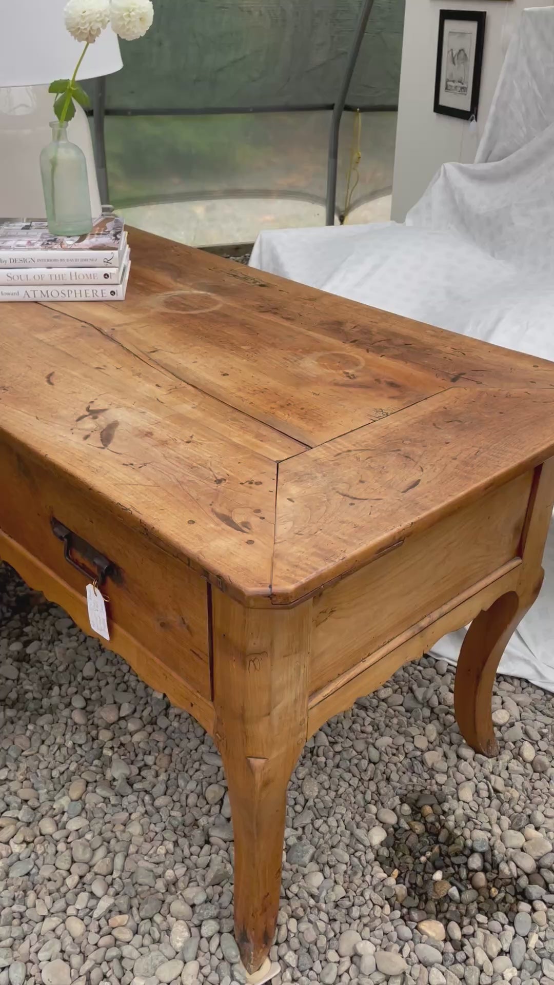 18th C. Louis XV Provencal 2 Drawer Desk Writing Table Baker's Table